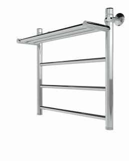 Полотенцесушитель водяной Indigo Line LLSHW60-50P с полкой 60x50 см хром